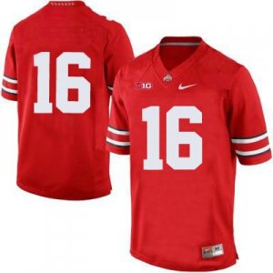 Men's NCAA Ohio State Buckeyes Only Number #16 College Stitched Authentic Nike Red Football Jersey JI20D30KF